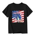 thumbnail image 1 of Odeerbi Chicos Niñas 4 de Julio Camiseta Manga Corta Bandera Americana Camiseta Gráfica, 1 of 6
