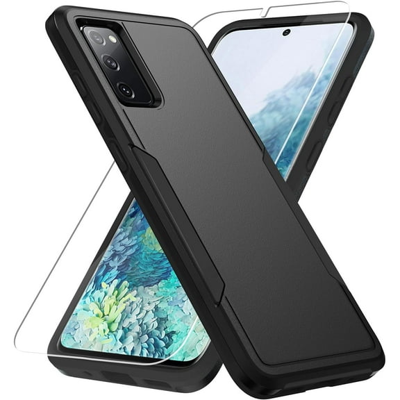 for Samsung Galaxy S20 FE 5G Case,Galaxy S20 FE 5G Case with Screen Protector [ Grade Drop Tested] Heavy-Duty Tough Rugged Shockproof Protective Case for Samung S20 FE 6.5", Black