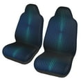 thumbnail image 2 of KAKALAD Blue steel plate texture Car Seat Covers Set Vehicle Front Seats Protector 2 Pcs, 2 of 9