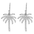 thumbnail image 2 of Dangle Diamond Palm Tree Earrings 14K White Gold (0.50ct), 2 of 2