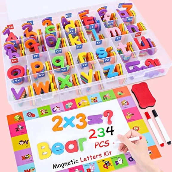 Magnetic Letters for Classroom Supplies Alphabet Magnets Fridge Foam Letters, Home Preschool Educational Toys for Toddlers Spelling & Learning ABC