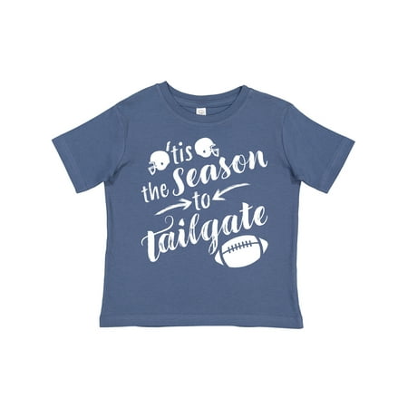 

Inktastic Tis the Season to Tailgate with Helmets and Football Gift Toddler Boy or Toddler Girl T-Shirt