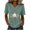 Green, variant on Funny Halloween Shirts for Women 3/4 Sleeve Pumpkin Witch V Neck Tops Holiday Tshirts Pullover Blouse Black M