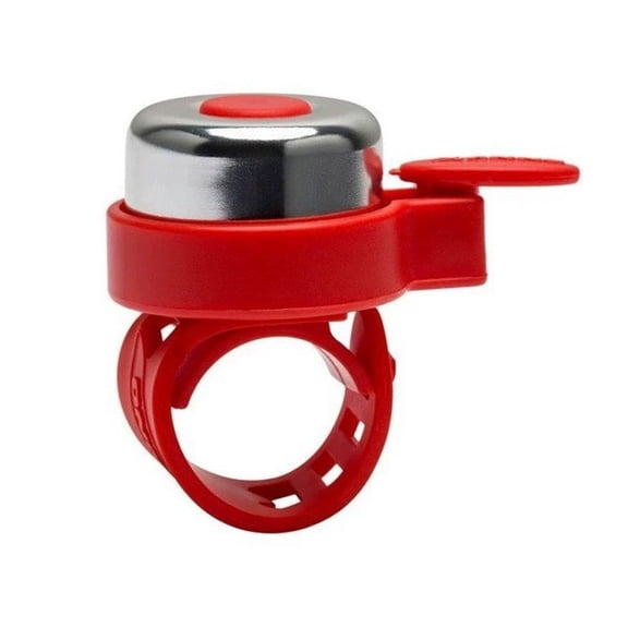 Classic Bike Bell, Classic Black Bike Bell, Aluminum Bicycle Bell, Crisp Clear Sound Bicycle Bike Bell for Bicycle Accessories for Adult Bikes - Red
