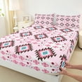 thumbnail image 3 of Manfei Western Retro Aztec 3-Piece Twin Sheet Set, Bohemian Hippie Teens Adult Decor, 3 of 7