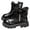 Q1Black, variant on lnmuld Big Kid Girls' Winter Snow Boots with Thick Non- Soles - Warm Comfortable Solid Color Bow Boots for Autumn & Cold Weather Size:5-5.5 Years