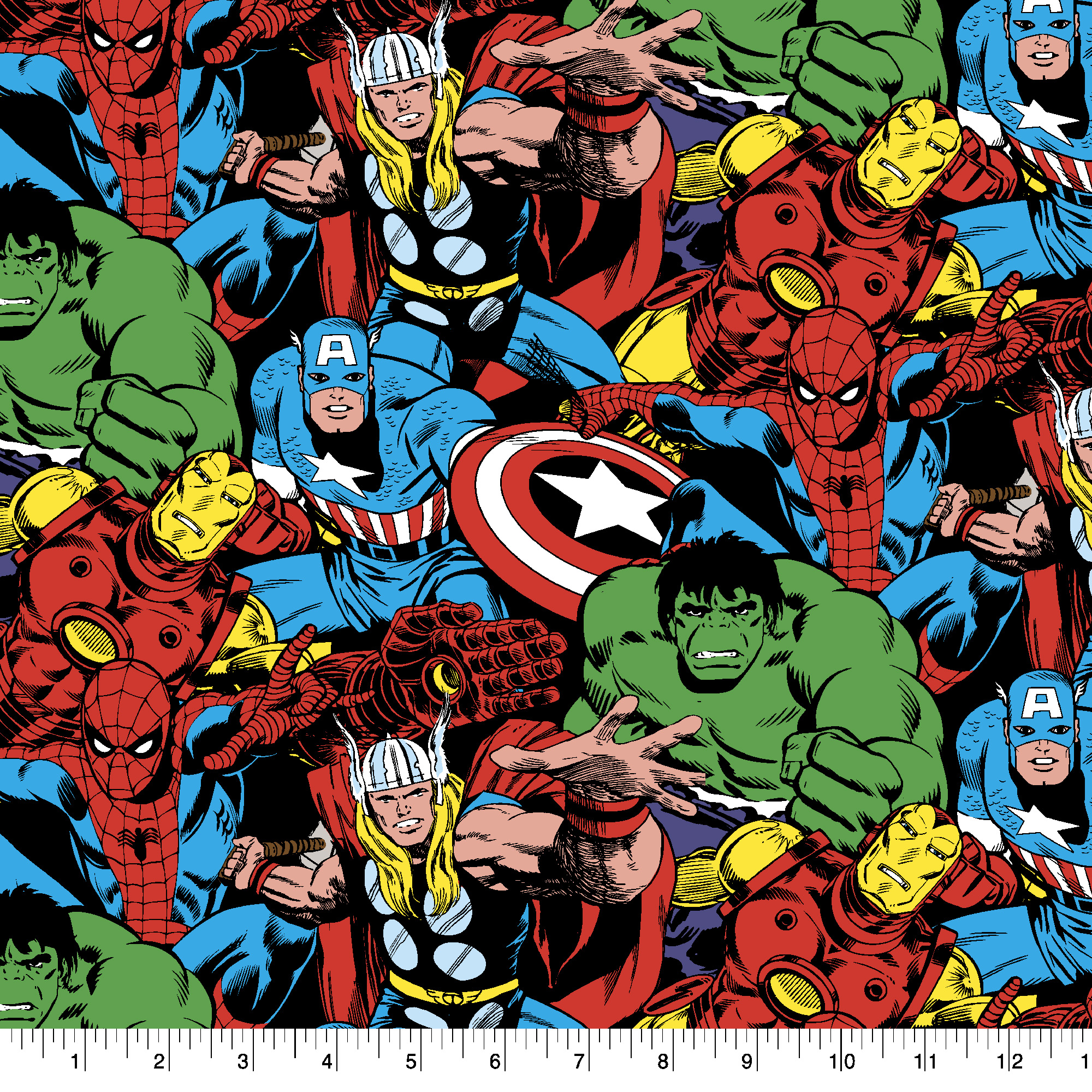 Marvel 43" Cotton Comic Character Pack Sewing & Craft Fabric 8 yd Bolt, Red - image 3 of 3