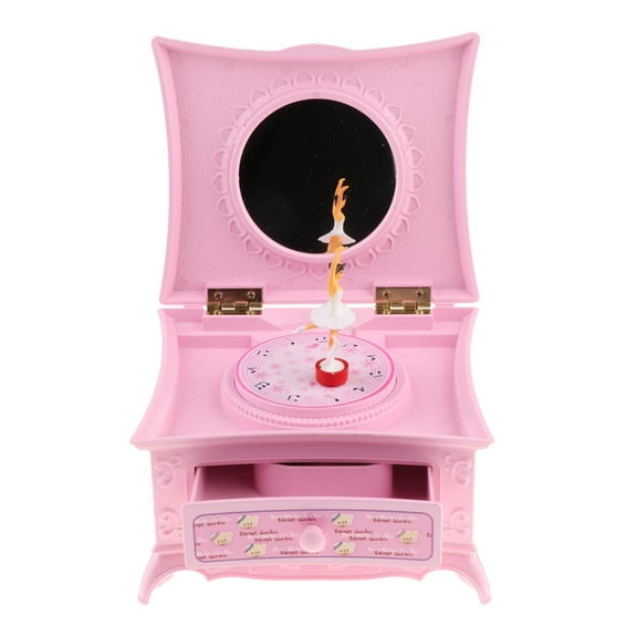yotijay Jewelry Box with Drawer Jewelry Storage Case with Dancing Girl Pink