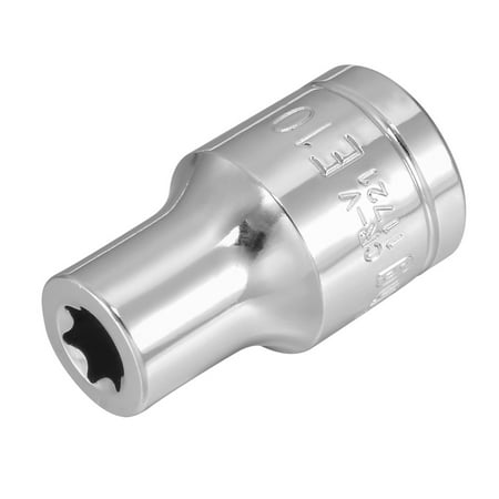 E10 Contact Set - 1/2-inch Drive E10 Torx Shallow Socket, Cr-V Steele