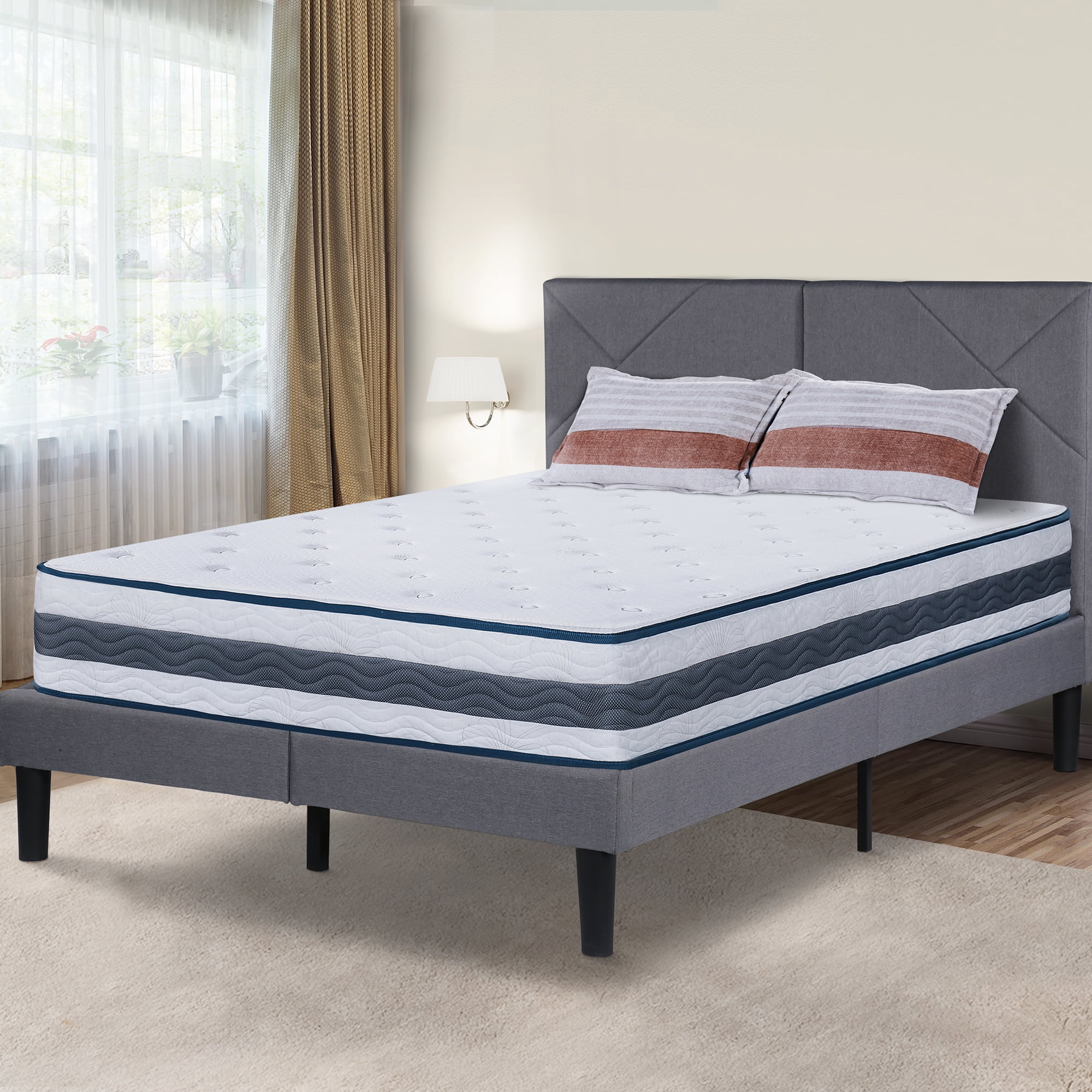 GranRest 11 Inch Tight Top Spring mattress, Navy, Full