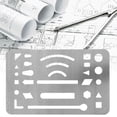 thumbnail image 4 of 10Pcs Erasing Shield, Engineering Drawing Template Ruler, Multipurpose For Beginner Painter Stainless Steel,Transparent,Orange, 4 of 8