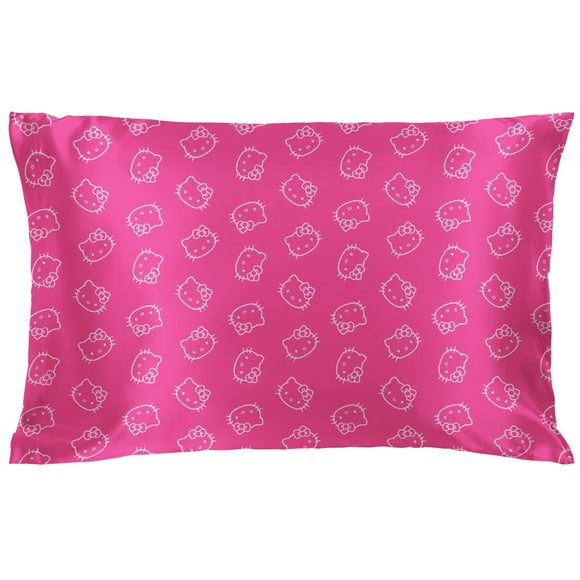 Funda de almohada Jay Franco Hello Kitty satinada estándar 50 x 75 cm rosa