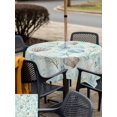 thumbnail image 5 of Outdoor Tablecloth with Umbrella Hole for Patio/Picnic/Party/Camping, Turquoise Coastal Waterproof Table Cloth Square Cover Washable, Nautical Beach Ocean Starfish Coral Shells (54"x 54"), 5 of 8