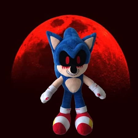 Sonic.exe Plush Blood, 14.6in Blood Sonic Plush Toy, Sonic Exe Plush Dark Stuffed Animal Doll Gifts for Fans