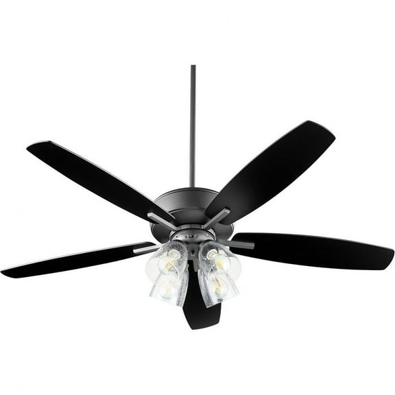 70525-469-Quorum Lighting-Breeze - 5 Blade Ceiling Fan in Quorum Home Collection style - 52 inches wide by 16.75 inches high-Noir Finish-Matte