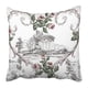 thumbnail image 1 of ABPHQTO Funda de almohada con patrón vintage de arco negro en estilo Toile De Jouy con flores pequeñas y remolinos barrocos sobre funda de almohada blanca 45x45 cm, 1 of 1