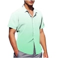 thumbnail image 1 of Pisexur T Shirts for Man , Chemise Décontractée pour Hommes à Col Rabattu Imprimé Manches Courtes Bouton Vert Menthe, Chemises de Golf 4TG Hommes & Chemises Hommes, 1 of 7