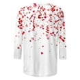 thumbnail image 5 of Luxalzxs Womens Valentine's Day Heart Shirts Summer Valentines Graphic T Shirt Dressy Casual 3/4 Sleeve Tops Tunics, 5 of 5