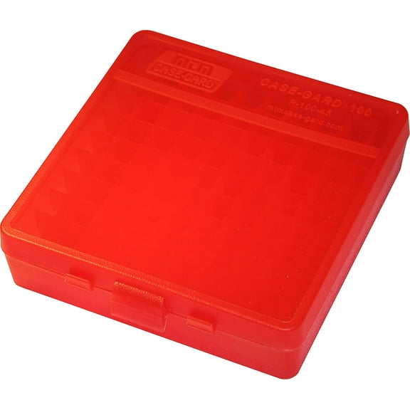 MTM P-100 FLIP-TOP PISTOL AMMO BOX 1.3" OAL RED POLY