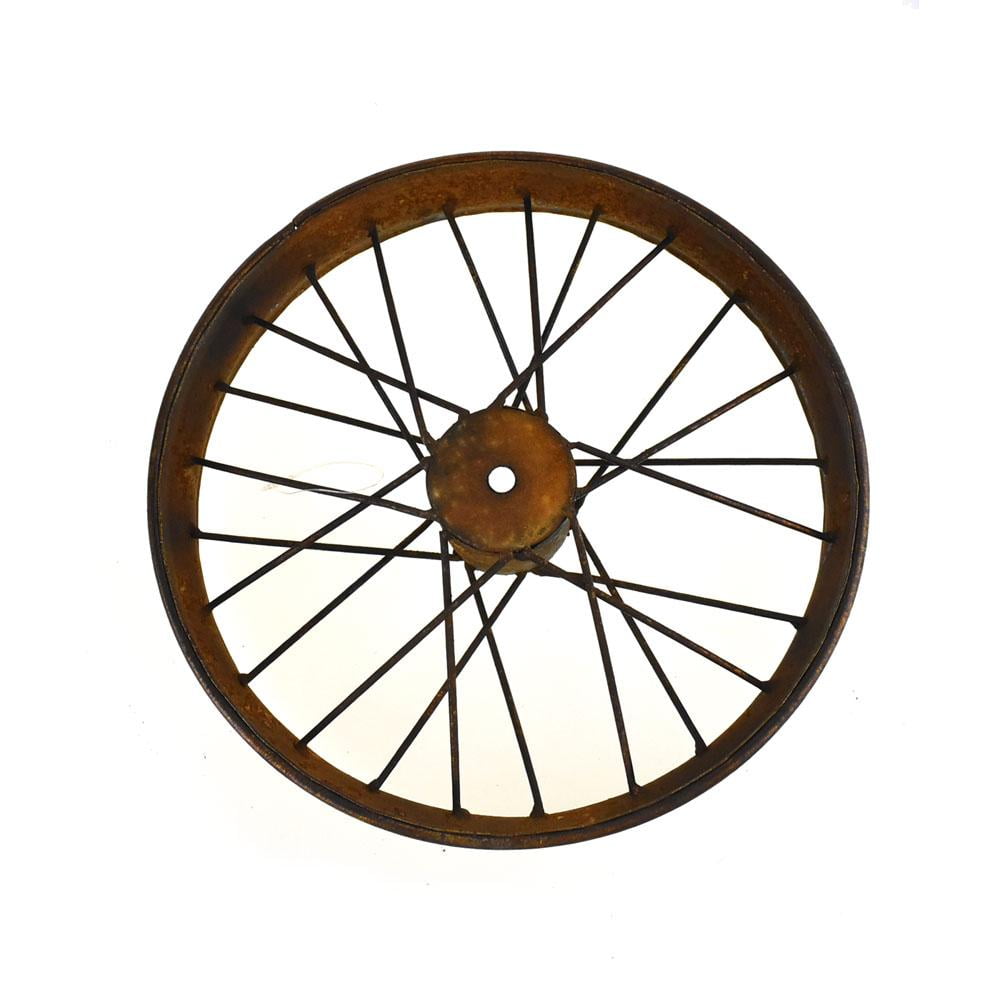 Rusty and Antique Themed Medium Bike Wheel, 16Inch