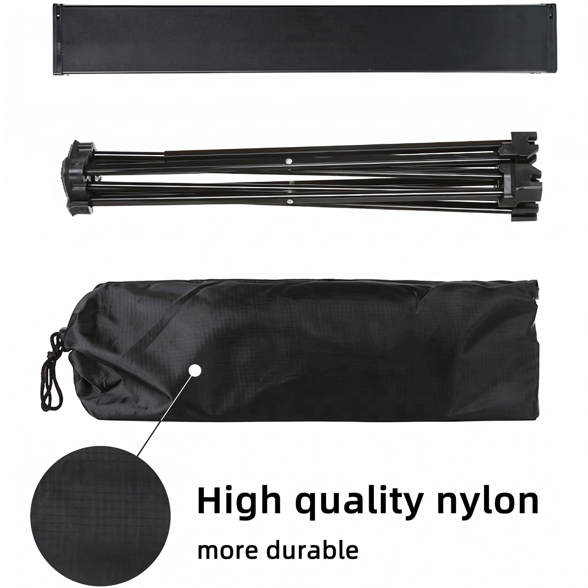 Ultralight Folding Camping Table, Aerospace Aluminum Portable Backpacking Table with Detachable 600D Polyester Storage Bag, Upgraded Nylon Hinges Supports 60 LBS for Hiking Fishing Beach Picnic