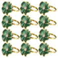 thumbnail image 1 of Anillos de servilleta con forma de flor: elegantes y antioxidantes porta servilletas para servilletas de papel y manteles para mesa de comedor verde, verde, 1 of 5