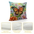 thumbnail image 4 of Nawypu  Flower Butterfly Throw Pillow Covers Watercolor&nbsp;Daisy&nbsp;Tulip Farmhouse Cushion Cover Spring Floral Pillow Case Outdoor Animal Pillowcase&nbsp;(Butterfly ), 4 of 5
