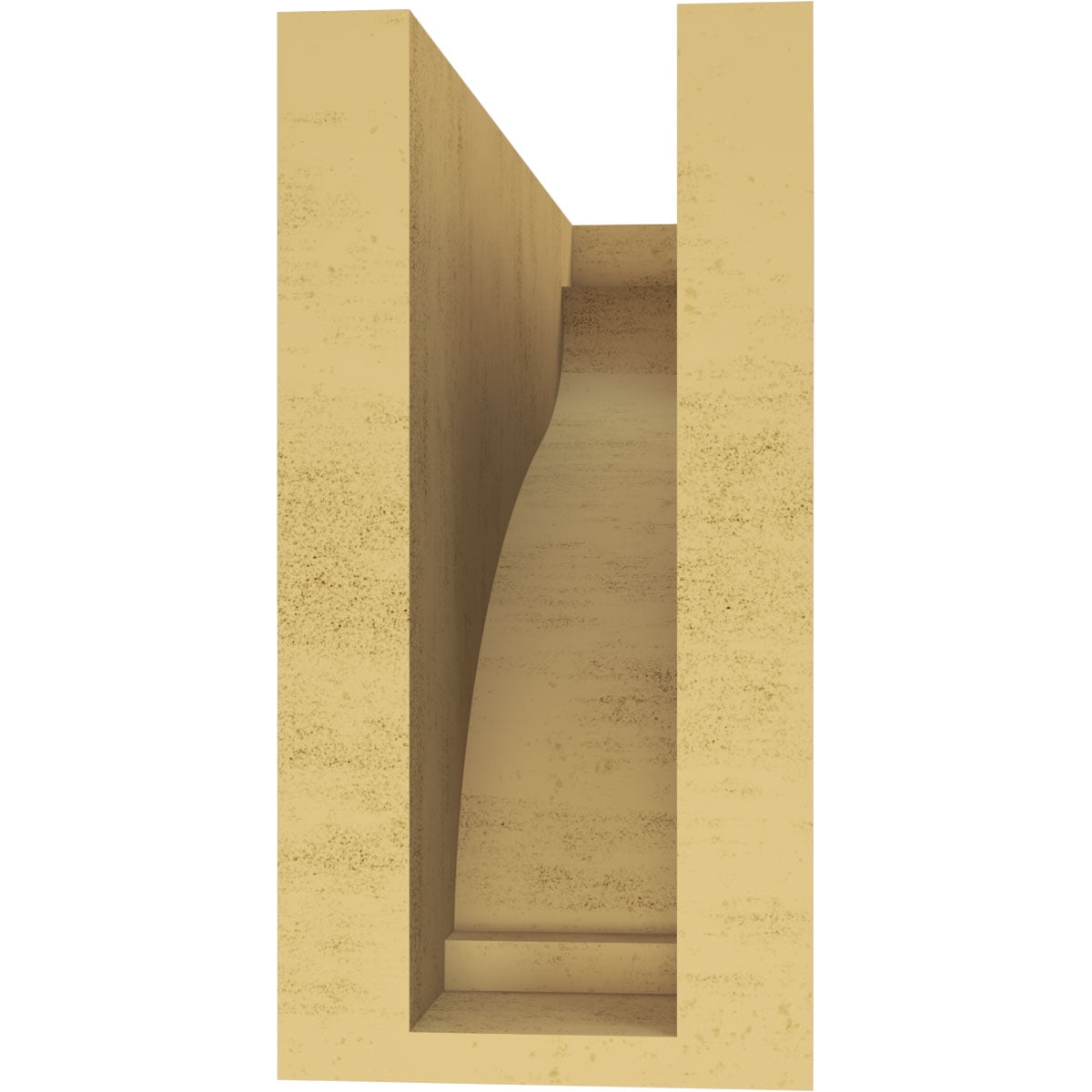 4"W x 12"D x 8"H Classic Helena Rough Cedar Woodgrain TimberThane Corbel, Primed Tan