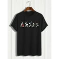 thumbnail image 2 of Men's Music Player Print Short Sleeve T-Shirts, Comfy Casual Elastic Crew Neck Tops, Men's Clothing, 2 of 6