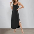 thumbnail image 2 of DHFJKG Sleeveless Beach Dress Women Loose Fit Summer Comfortable Flowy Long Dress Adjustable Straps Curved Hem Scoop Neck Trendy Dresses, 2 of 9
