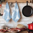 thumbnail image 6 of Blue Palm Leaves Kitchen Towels Set of 3, Summer Botanical Tropical Plants Absorbent Dish Towels for Kitchen, Microfiber Hand Towel, Quick Drying Tea Towel for Cleaning Decorative Dishcloths, 6 of 7