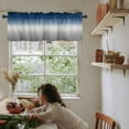 thumbnail image 4 of Windows Valances Curtain Blue and Grey Ombre Kitchen Valances Rod Pocket Gradient Gradual Color Modern Window Treatment Short Topper Curtains for Kitchen Bathroom Living Room 1 Panel,54 x 18 inch, 4 of 6
