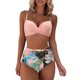 thumbnail image 1 of Mejor Belleza Mujer Traje de Baño de Moda Aumentar el tamaño 2 Piezas Tankini Tops de Bikini y Partes de Abajo Rosa XL, 1 of 5