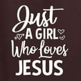 thumbnail image 5 of Wild Bobby Just A Girl Who Loves Jesus Inspirational/Christian Unisex Graphic Hoodie Sweatshirt, Brown, 3X-Large, 5 of 5