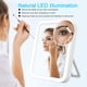 thumbnail image 3 of Espejo de maquillaje LED portátil con 3 ajustes de luz ajustables, 1x espejo grande, espejo de tocador iluminado inalámbrico para viajes Xemadio 2034867-1, 3 of 9