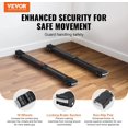 thumbnail image 2 of VEVOR Heavy Duty Furniture Appliances Rollers, 660 lbs Total Load, Extendable Appliance Rollers Mobile Washing Machine Base, Fridge Stand Dolly Movers for Refrigerators, Dryers, Dishwashers, Black, 2 of 8