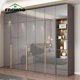 thumbnail image 2 of Light Luxury High-Gloss Wardrobe Simple Modern Bedroom Cabinet Four-Six-Eight Door Combination Closet Furniture For Clothes My Lux Decor Round, 2 of 20