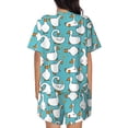 thumbnail image 3 of Lsque Cartoon Funny Goose Women's Short-Sleeved Pajama Set - 2 Piece Soft and Lightweight Sleepwear Set-3X-Large, 3 of 9