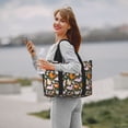 thumbnail image 3 of Rocae Roosters and Chicks for Travel Shoulder Bag Top Handle Handbag with Yoga Mat Buckle for Gym, Work, Travel, 3 of 7