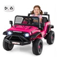 thumbnail image 1 of Costway 24V Ride On Car with Remote Control Music LED Headlights Spring Suspension for Kids Pink, 1 of 9