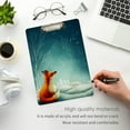 thumbnail image 4 of FMSHPON FoxSnowflakes Clipboard Hardboard Wood Nursing Clip Board and Pull for Standard A4 Letter 13x9 inches, 4 of 7