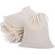 thumbnail image 1 of 20 pieces reusable cotton drawstring burlap bags, natural unbleached cotton filter herbal bags, (12*15cm), 1 of 4