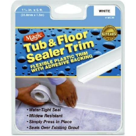 Magic Tub & Floor Peel & Caulk Strip, White (Best Way To Remove Bathroom Caulk)