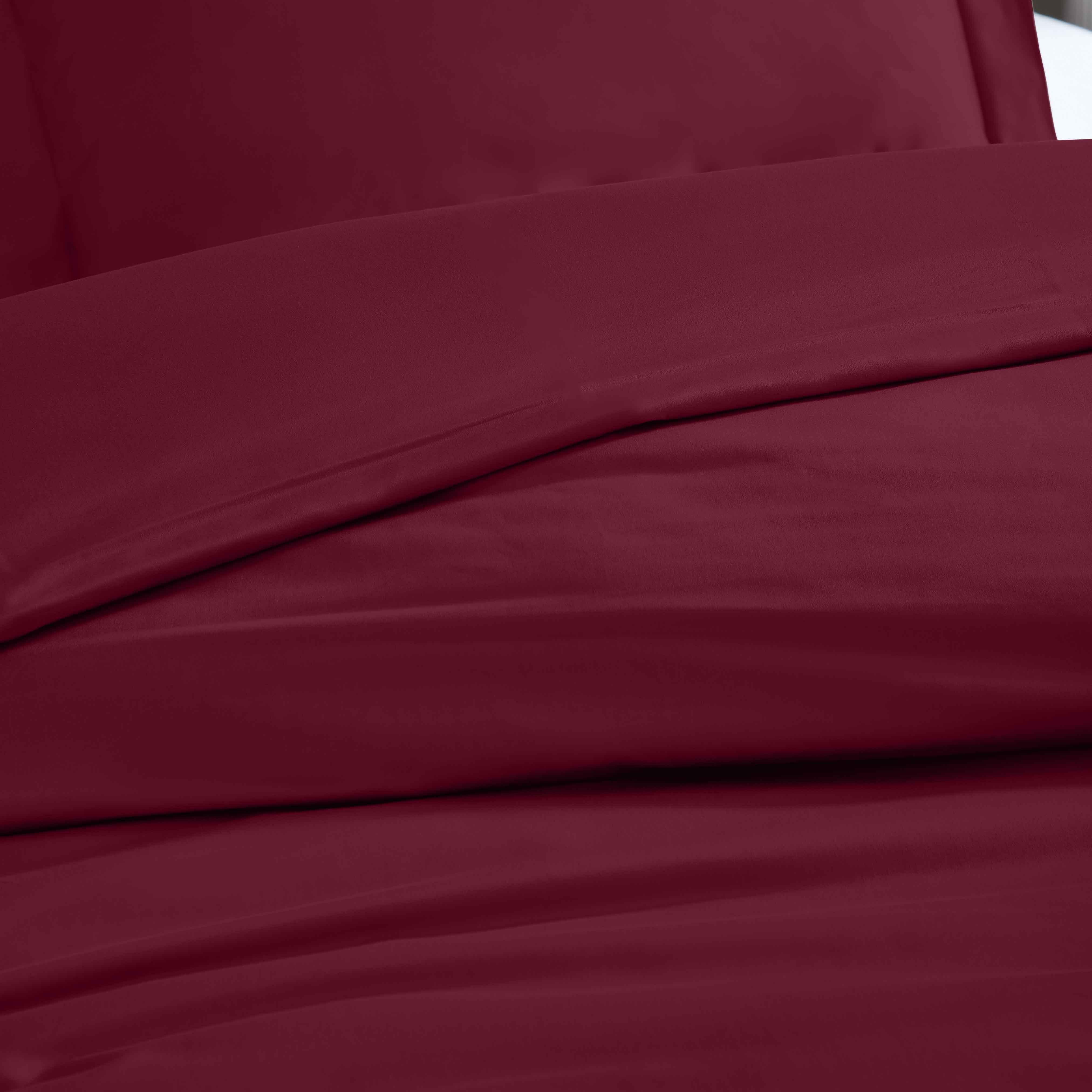 Superior Egyptian Cotton Duvet Cover Set, King/ Cal King, Burgundy