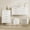 White, variant on Noelse Bedroom Set with Storage, Modern Small Space Bedroom Furniture Set Includes 6 Drawer Dresser, 5 Drawer Chest, 2 Nightstands, White Wood Dresser Set