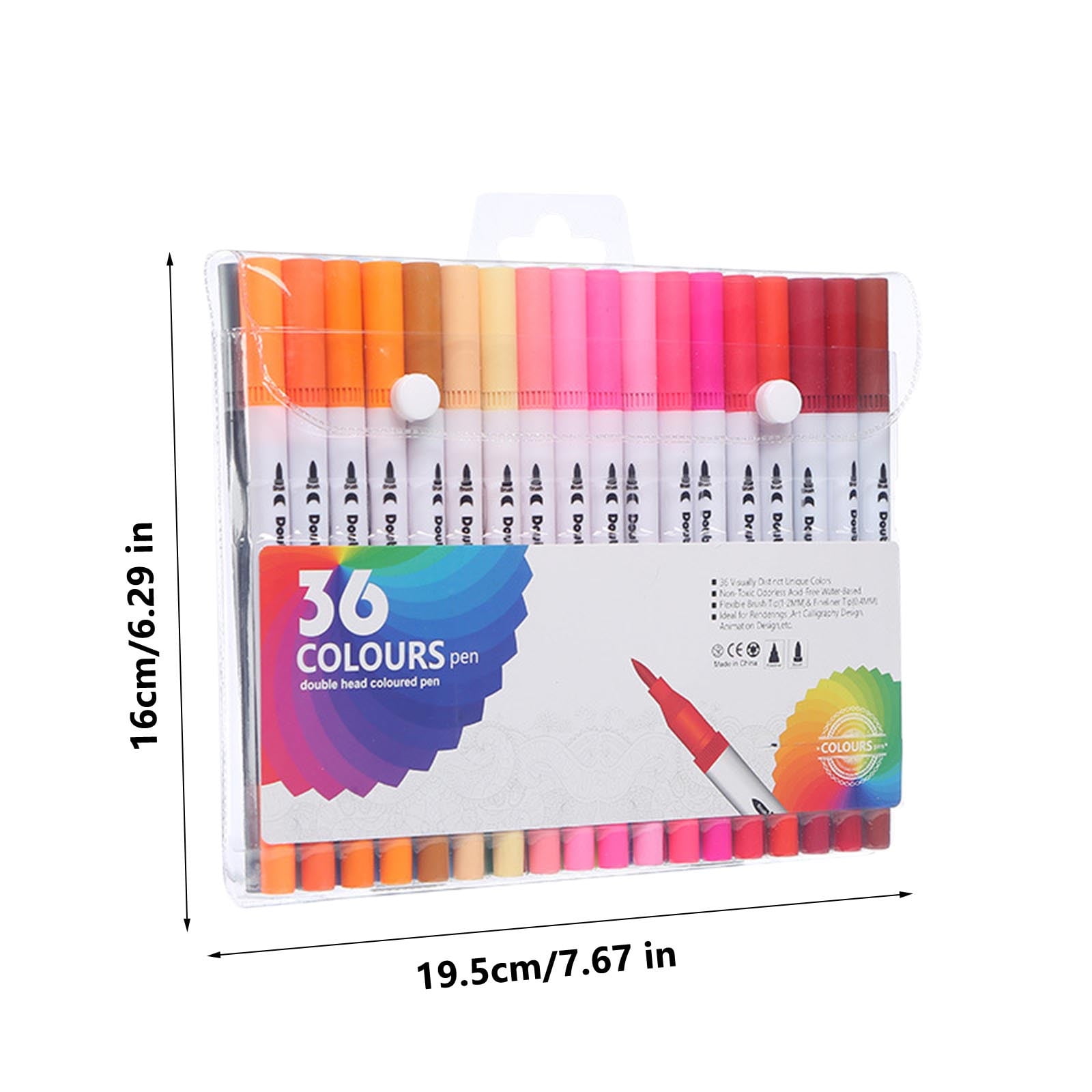 Qholemyo 2ml 24 Colors Double Line Marker Pens Art Supplies Color Pens For Hand Account Diy Hand Painted Projects