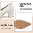 thumbnail image 5 of Ecetana Women's Chunky Heel Pumps Pointed Toe Bow Knot Heel Dress Shoes for Wedding Party Daily, 5 of 6