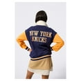 thumbnail image 2 of Unisex Terez  Navy/White New York Knicks Colorblock Quarter-Zip Pullover, 2 of 3