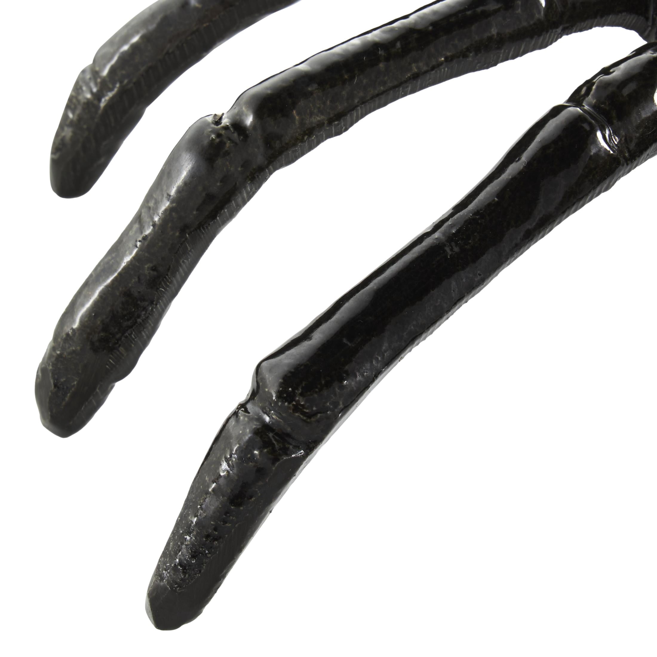13", 9"W Black Aluminum Metal Crab Sculpture, by DecMode (2 Count)