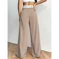 thumbnail image 6 of Spring and Autumn Women'S Wide-Leg Pants High Waist Business Casual Work Pants Khaki XL, 6 of 7